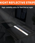 Reflective strip on Grab And Go Fireproof Document Bag 5200F With Heat Insulation on desk for night visibility