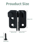 Lock Down Your Gates With These Tough As Nails 2 Pack Flip Latch Gate Latches showcasing size dimensions and black stainless steel material.