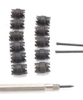 13-Piece Spot Weld Cutter Set 3/8 Inch Double-Sided Bits For Your Electric Drill Welding Tool Remover Kit For Stainless Steel Iron Aluminum And Thin Metal Sheets on white background