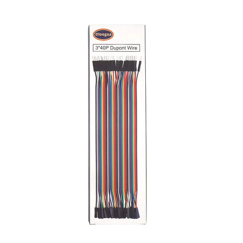 Box of 120-Piece 20cm Dupont Jumper Wire Kit 40pin Multicolor Cables M To M And F To F For Breadboard To Board Prototyping Arduino