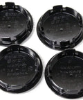 Back view of four Center Cap For Volkswagen Wheels 3B7-601-171-XRW OEM Replacement Hub Cap, showcasing the part numbers and clips.