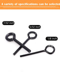Ten Pack Five Thirty Second Inch Standard Hex Dogging Keys With Full Loop In Black For Door Locks And Panic Bar Exit Devices Metal Allen Wrench Keys Set