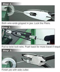 Step-by-step guide using 9 Inch Steel Fuse Pliers With Safety Lock Heavy Duty 3 In 1 Wire Cutter And Twister for precise wire cutting.