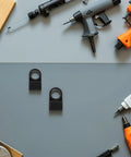 Plastic Push Button Switch Notice Sign Pack 50Pcs Pro Grade Black 22mm Round Opening For Electrical Equipment On Machinery Control Panels And Emergency Exit Signs Easy To Install, black sign shown with 22mm round opening