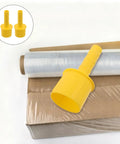 2 Pack Stretch Film Dispenser Handles With Strong Grip And Enhanced Comfort, Yellow Plastic Pallet Wrap Handles on pallet wrap roll