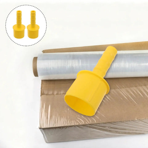 2 Pack Stretch Film Dispenser Handles With Strong Grip And Enhanced Comfort, Yellow Plastic Pallet Wrap Handles on pallet wrap roll
