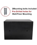 Built Tough Steel Safe Box With Sensor Light And Lock For Home Or Office, Hidden Wall Or Cabinet Mount, pre-drilled holes