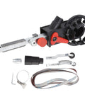 Heavy Duty Belt Grinder Sander For Woodworking Metal Polishing Multifunctional Durable Tool with belt, tools, and attachments.
