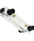Top view of Panel Type Water Flow Meter With Adjustable Range 0.5 To 5 GPM And 2 To 18 LPM One Half BSP Thread, compact design.