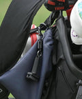 Wet Club Scrub Golf Water Brush With Anti Leak Design Magnetic Nylon Bristle Head attached to golf bag