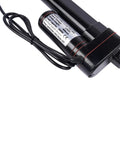 Close-up of 32 Inch 12V Linear Actuator with Beefy 440 Pound Load Capacity, 2000N, IP65 Waterproof, showing wiring and label detail.