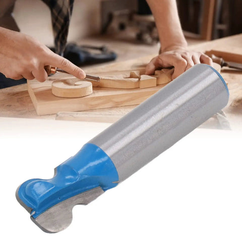 Premium Tungsten Carbide Woodworking Router Bit Trim For Mortising Grooving 1/2 Inch Shank close-up shot used on woodwork.