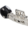 Glass Door Damping Buffer Hinge 2 Pack Stainless Steel 201 Cabinet Hinge shown close-up with black base and screws