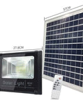 JUDYSSY Solar Flood Lights 60W Solar Outdoor Patio Lighting with solar panel and remote, designed for yard and garden use.