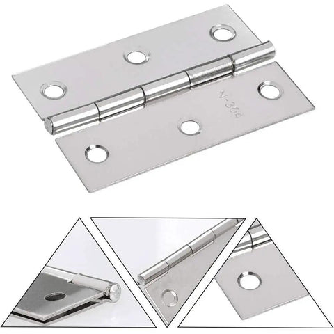 18 Pack Folding Door Hinges 2 By 3 Inch Stainless Steel Square Butt Hinges For Home Furniture Closet Doors with screws