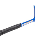 Rugged All Steel Rock Pick 22 Oz Forged Head With I Beam Handle And Air Cushioned Grip, shown from side view