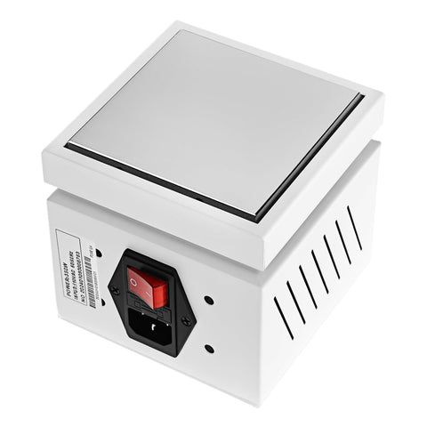 Pro Grade Soldering Hot Plate With Digital Display 110V 360W Soldering Station showing power switch and vent details.