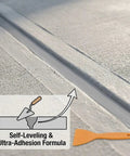 Heavy Duty Waterproof Concrete Crack Filler And Sealant For Driveways And Foundations No Sweat Weatherproof Patching Kit applied in driveway crack.