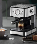 Home Espresso Machine With Dual Brew Options Single Serve Or 12 Cup Carafe Fully Programmable Auto Shutoff Semi Automatic Cafe Style