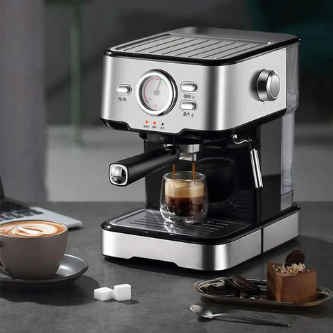 Home Espresso Machine With Dual Brew Options Single Serve Or 12 Cup Carafe Fully Programmable Auto Shutoff Semi Automatic Cafe Style