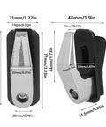 Electric Scooter Hook Aluminum Alloy Front Hanger dimensions shown with silver finish and rust-resistant features