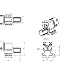 Heavy Duty Harmonic Reducer Gearbox For Cnc 4Th Axis Rotary Table Stepper Motor Drive Indexing Head With 100Mm Jaw Chuck And 22Mm Bore, technical drawing.
