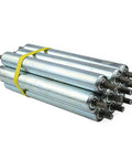 Heavy Duty 1 Pcs Galvanized Conveyor Roller For Industrial Assembly Line Transport Fits Various Systems With Four Diameter Sizes To Stop Rust And Keep Your Production Rolling Smoothly Without Any Fuss, stacked view of rollers.