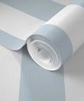 Top Tier Traditional Wallpaper With A Smooth Matte Linen Texture Pvc Free Paste To Paper Design, rolled blue and white striped wallpaper.