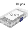 Stainless Steel Single Ear Hose Clamp Kit With 100 Pieces Stepless Sealing Design For Tight Fits And Leaks Prevention Perfect For Cars And Engines 100pcs case