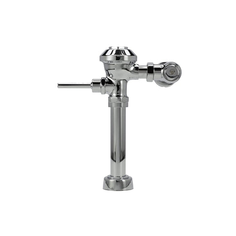 Exposed Manual Diaphragm Flush Valve With 3.5 GPF, Sweat Solder Kit, Chrome Cast Wall Flange, Aquaflush Style Flushing System