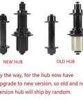 Comparison of new and old hub designs for Beast 50mm Carbon Basalt Braking Surface Clincher Road Wheelset 700c