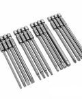 Heavy Duty 4 In 1 Hex Phillips Slotted Security Torx Long Screwdriver Bits Set With Magnetic 16 Piece 1 4 Inch Hex Shank 4 Inch S2 Steel for power drills, showing various heads.