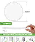 Six Pack 12 Inch LED Flush Mount Ceiling Lights No Fuss 24W 3200 Lumens Replaces Up To 240W 5 Color Temps Adjustable dimensions