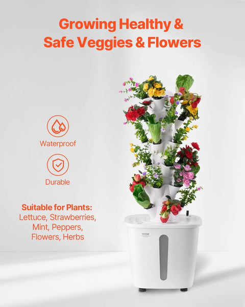 Dope Indoor Hydroponic Growing Tower With Six Levels And Thirty Pods Space Saving Vertical Garden System With Water Pump And Timer Water Circulation For Herbs Vegetables And Fruits Easy Home Farm Setup