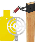 Heavy Duty AR500 Steel Target For Shooting With Target Stand And Yellow Silhouette Gong Half Inch Thick Metal Target For Range Practice