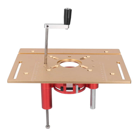 Heavy Duty Router Lift System With Precision Scale Boost Your Woodworking Bench With Gold Aluminum Plate And Mechanical Control