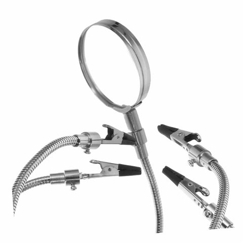 Magnetic Third Hand Soldering Aid With Built In Magnifier For Crafts And PCB Work, Pro Grade Stainless Steel Workhorse Helping Hands Tool