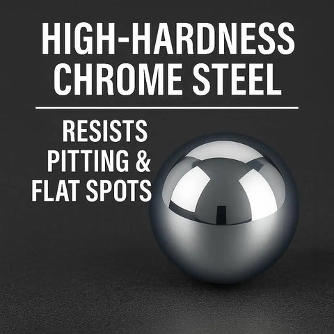 One Inch Chrome Steel Bearing Balls G25 Grade AISI 52100 High Precision Two Pack For Heavy Duty Machinery And Bearings Durable Chrome Steel Balls For Precision Fit And Smooth Motion, chrome steel bearing ball
