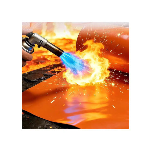 Heavy Duty Welding Blanket Featuring 750 GSM Heat Resistant Fiberglass Build and Fire Retardant Finish, used to shield from flames.