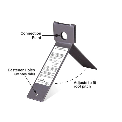 Snappy Disposable Roof Anchor For Any Pitch Roof With Nails Included Quick Nail In Install Portable Fall Protection
