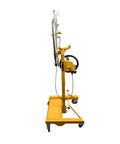 Hella Smooth Overhead Drill Press For Concrete With Seven Foot Reach, yellow, scissor lift compatible, masonry drilling rig.