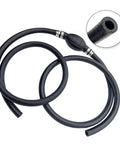 Six Ft Boat Fuel Line With Primer Bulb Nylon Braided Universal Three Eighths Inch Hose 10mm Inner Diameter For Marine Outboard Motors And RVs Includes Steel Clamps