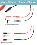 Flexible Spoon Back Probe Kit, Two Piece Silicone Back Probe Pins For 4mm Banana Plug Leads, diagram with plug details