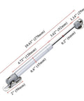 Soft Close Gas Strut Lift Support For Kitchen Cabinet Hinges And Cupboard Doors With Copper Core Hydraulic Rod Hidden Door Support For Toy Boxes And Tool Chests Heavy Duty Zinc Plated Cabinet Lift For Lids with measurements in inches
