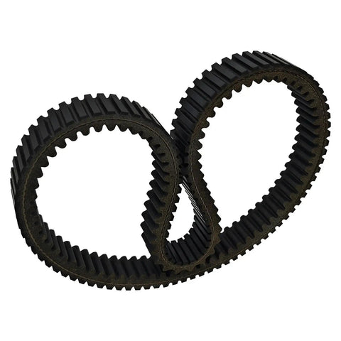 Beefy Motorcycle Drive Belt 8DN-17641-00-00 8DN-17641-01-00 for APEX RS Vector 2005-2018, black ribbed, curved view