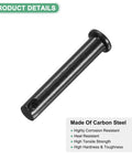 10 Pack M8x45mm Carbon Steel Flat Head Clevis Pins With Single Hole, Reusable Built Tough Fasteners For Mechanical Linkage, Rigging, Ship Rigging, Furniture Assembly, Agriculture, Aviation, And Construction. Carbon steel clevis pin with single hole