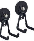 Heavy Duty Magnetic Hooks 2 Pack For Power Drill Broom Garden Tools Pegboard Garage Organization Rubber Coated
