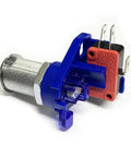 Upgrade Your Game Machine With This Brass Keyed Alike Start Key Switch Lock That Nails The Hardware Fix Like A Boss For All Your DIY Projects Perfect For Furniture And Arcade Gear, blue and silver key switch with terminals.