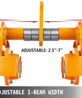 3 Ton Beefy Heavy Duty Manual Trolley Crane Lift For I Beam Push Track Roller Trolley adjustable beam width