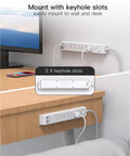 Two Pack Six Outlet Surge Protector Power Strip With Four USB Ports Including Two USB C Ports, Wall Mountable on Desk